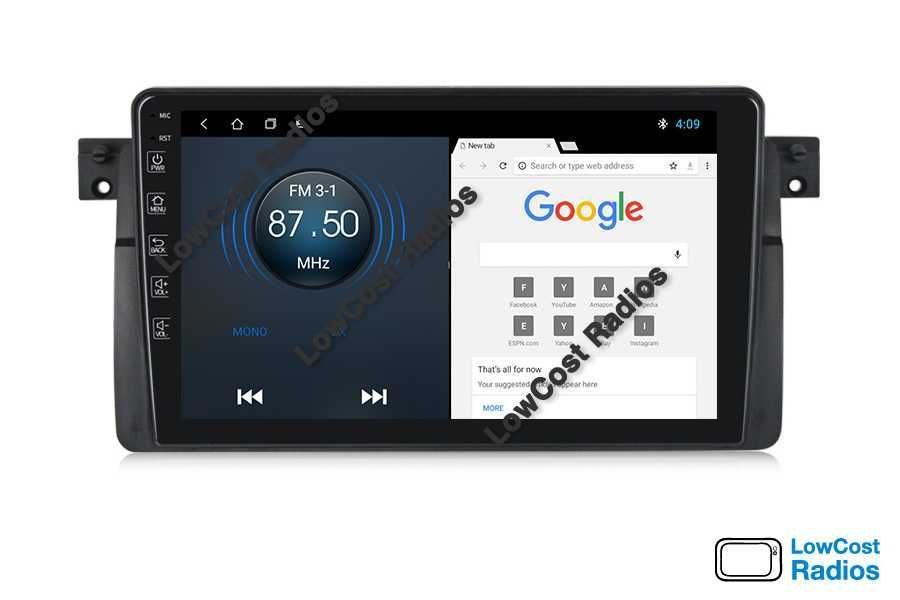 *(OFERTA ENVIO) Rádio GPS ANDROID - 9" — BMW E46 (Série 3) Wifi, USB