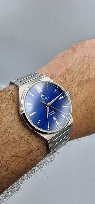 Atlantic Seawave Navy Blue  - szafir - Swiss Made - 40 mm