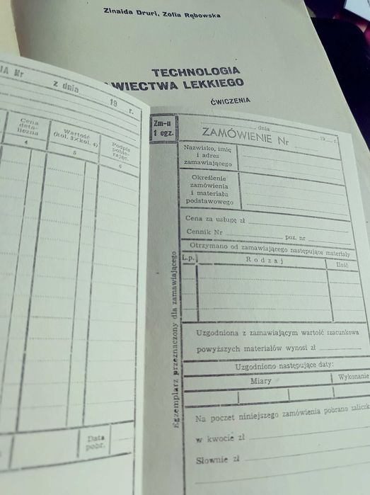 Technologia krawiectwa lekkiego