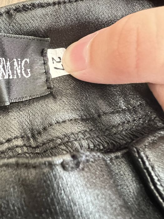 Штаны с эко кожи черные