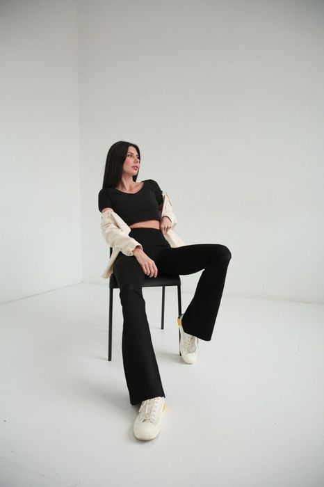 Штани кльош бренду Lindex,розмір 158 та білий топ