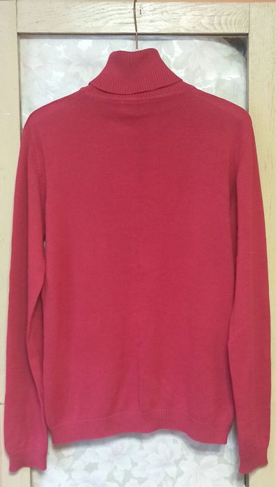 Bawełniany sweter/golf kolor malinowy