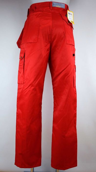 Snickers 5592 czerwone spodnie robocze z wiszącymi kieszeniami XL