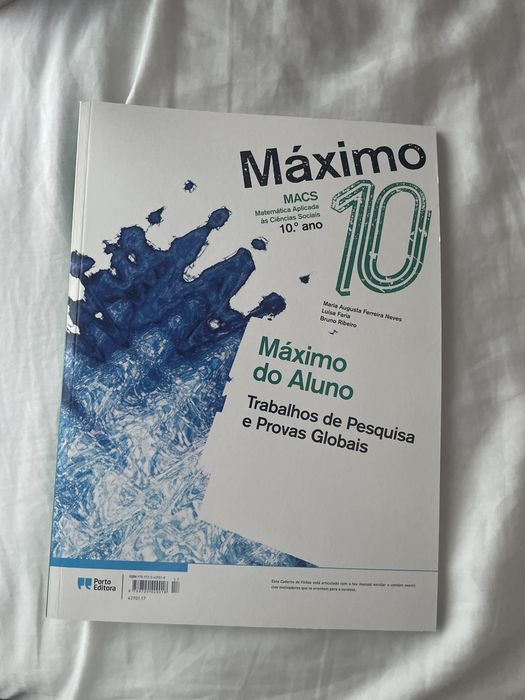 Caderno de fichas/ Provas Globais - Máximo 10º ano