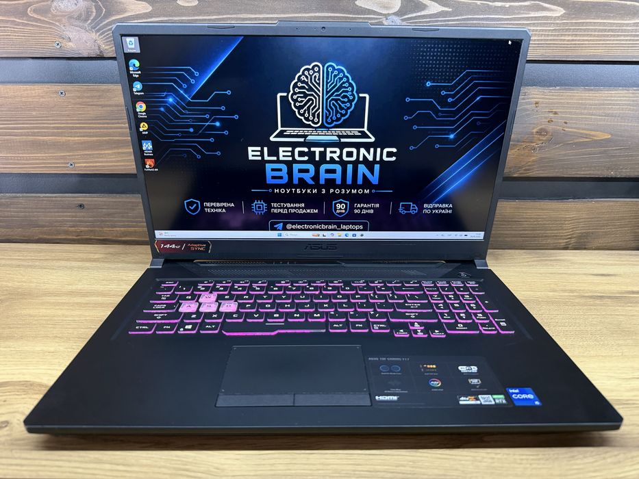 Asus TUF F17 FX706HE RTX 3050Ti 4 GB 17,3” IPS FHD 144Hz i5-11260H/16 GB DDR4/512 Gb NvMe+слот/0% знос АКБ