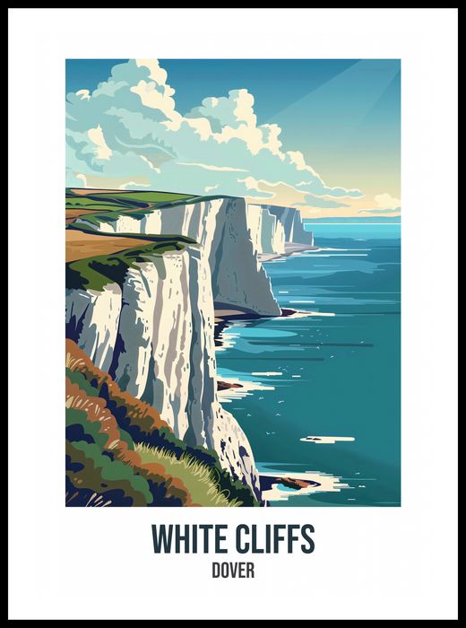 Plakat 50x70cm White Cliffs, Dover