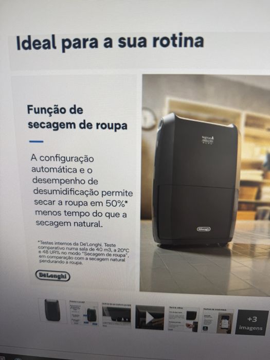 Desumidificador/ purificador ar DeLonghi