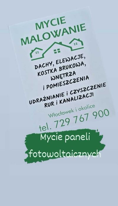 *** Mycie paneli fotowoltaicznych*** dachów, elewacji, kostki