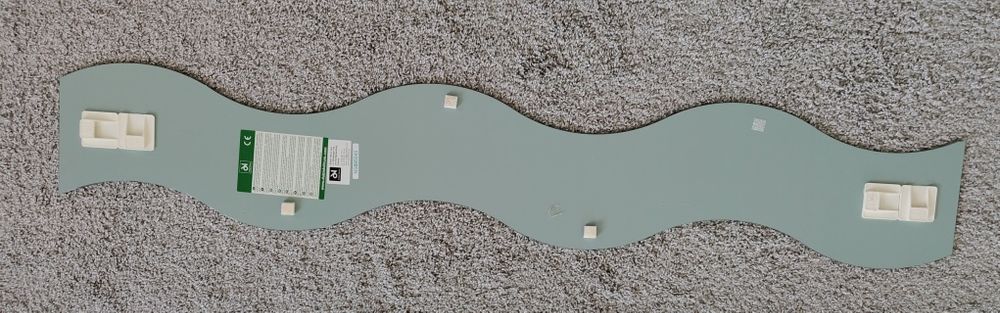 Lustro falowane kształt S duże w super stanie