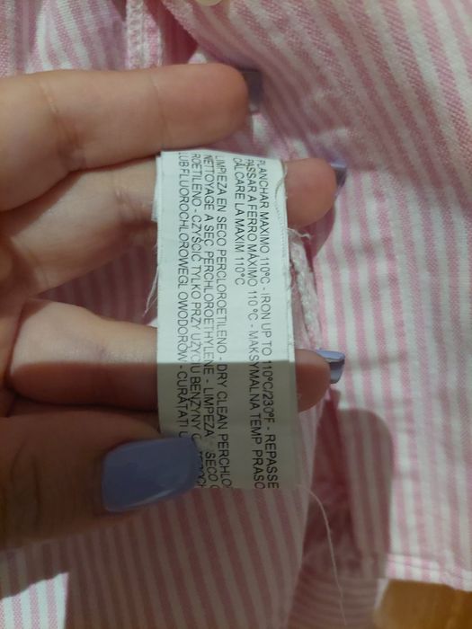 Camisa rosa e branca zara