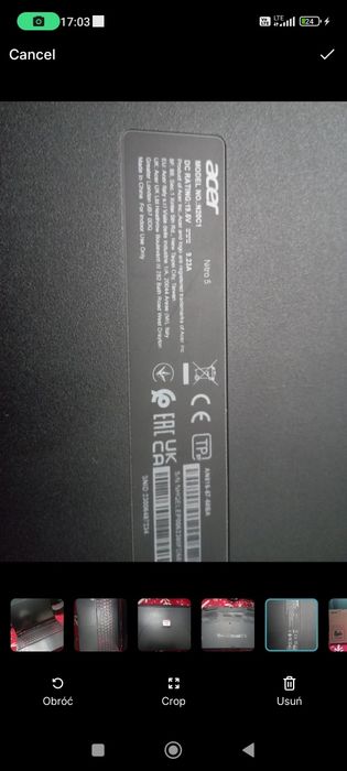 Gamemingowy laptop Acer