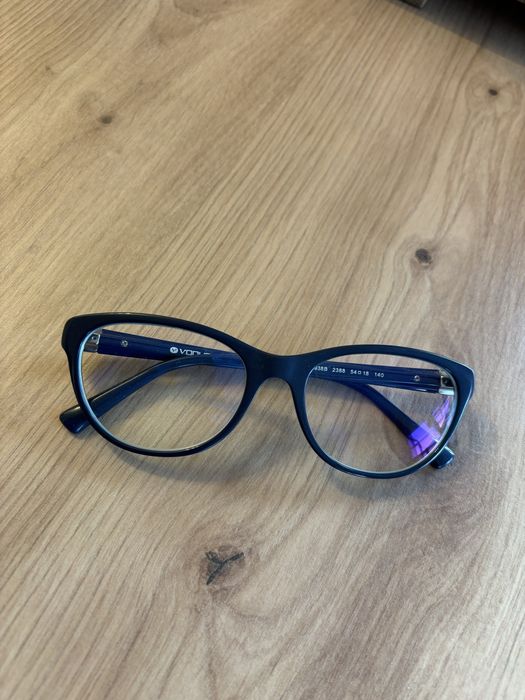 Okulary Marki Vogue granatowe oprawki ze szkłami - 0,5