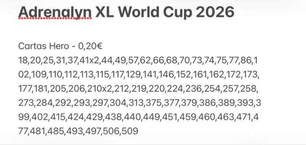 Lote Cartas Adrenalyn XL World Cup 2026 + Caderneta + Caixa Metálica