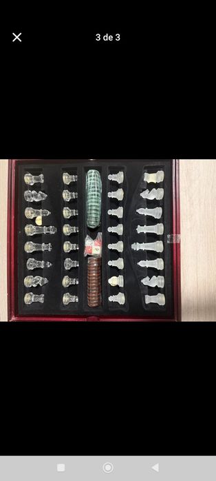 Jogo Xadrez e Damas GLASS TWIN em vidro temperado de última geração