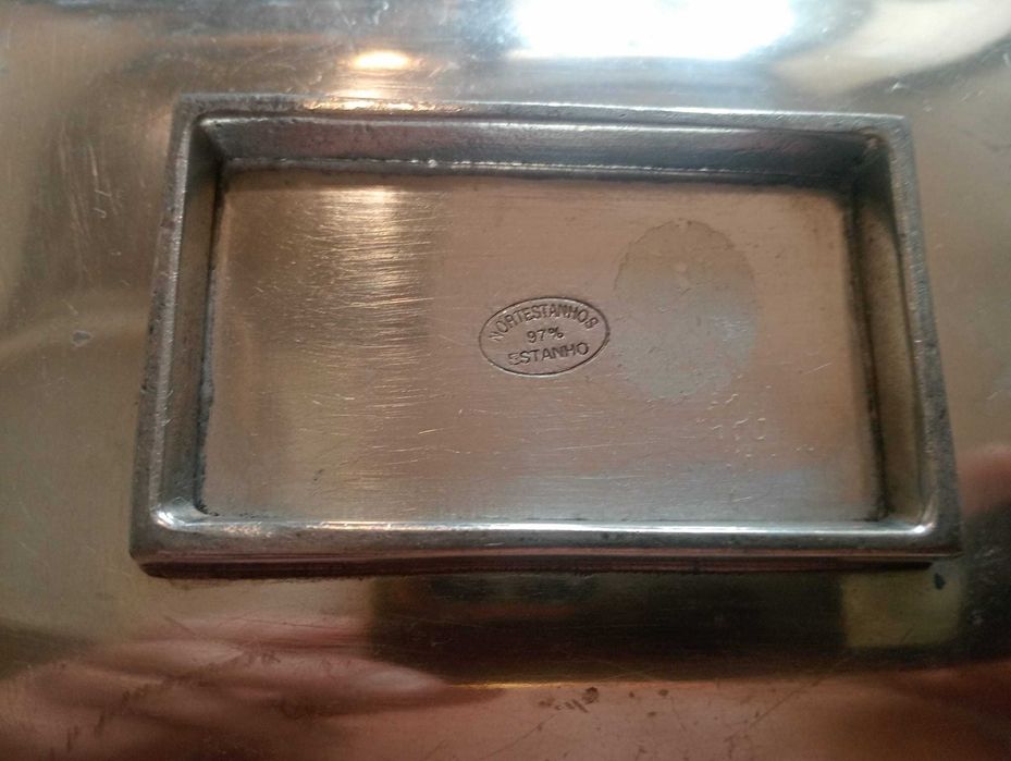 Vintage Bilheteira em estanho 97%  Brasao Concelho Lagoa