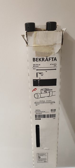 Bekrafta Ikea karnisze czarne 2 sztuki 120-210cm