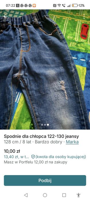 Spodnie jeansowe dla chłopca
