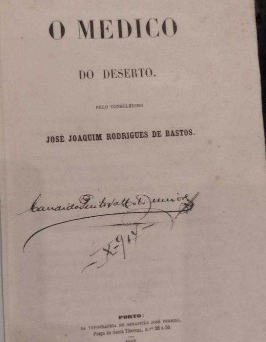 O Médico do Deserto - José Joaquim Rodrigues de Bastos 1857
