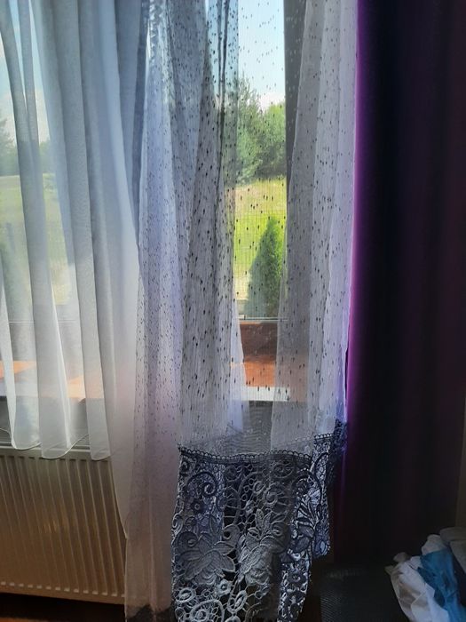 Firanki 2 sztuki wys. 160 szerokość 200 cm