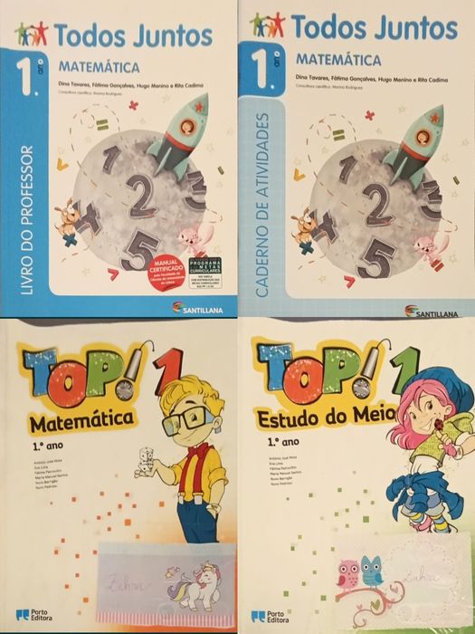 Livros, fichas, cartazes e suportes escolares 1 ano