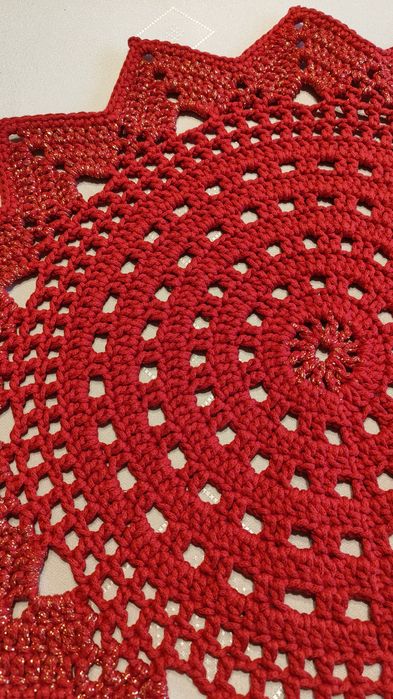 Serwetka 55 cm / podkładka świąteczna że sznurka handmade