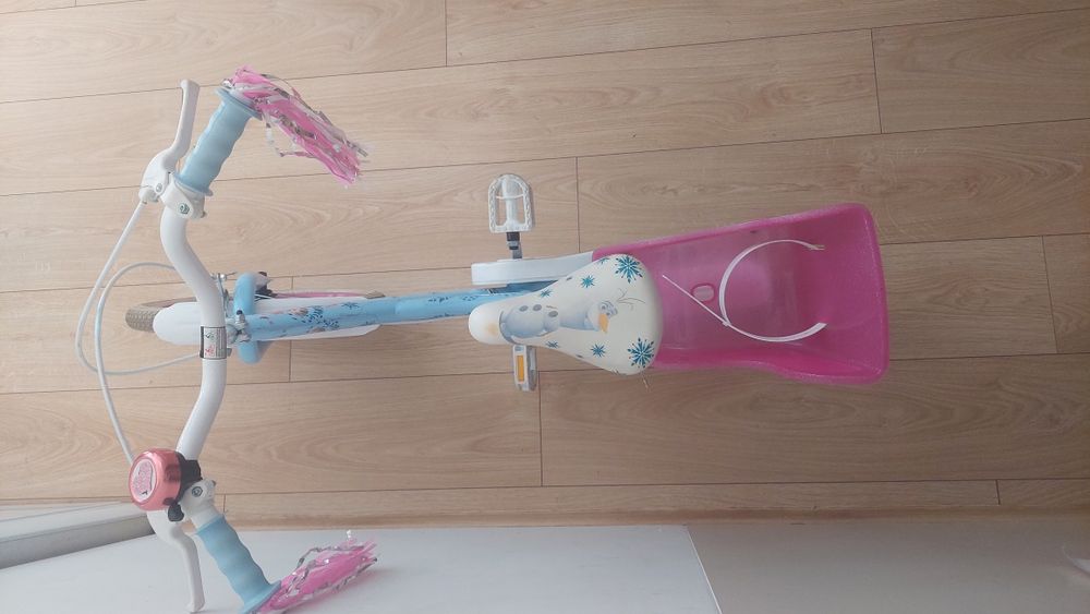 Rowerek dziecięcy Frozen 16" zawieszki i dzwonek GRATIS