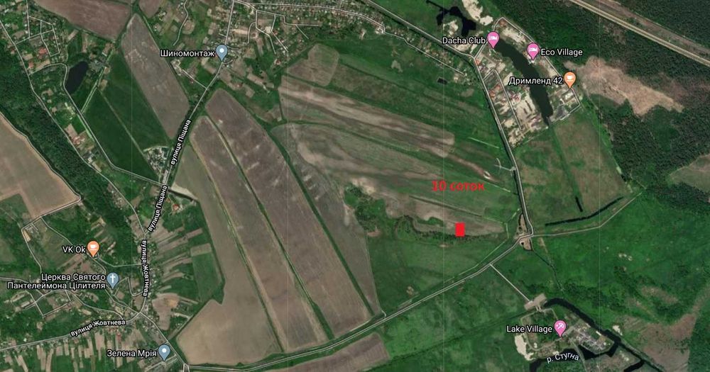 Продам участок 10 (можно 40) соток на Новообуховской трассе