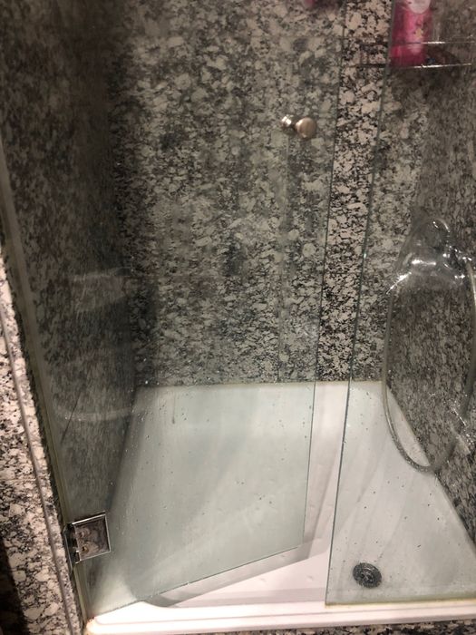 Conjunto poliva e resguardo em vidro vidro