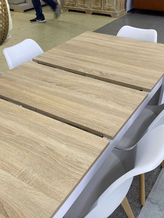 Mesa de jantar extensível com 6 cadeiras - entrega gratuita