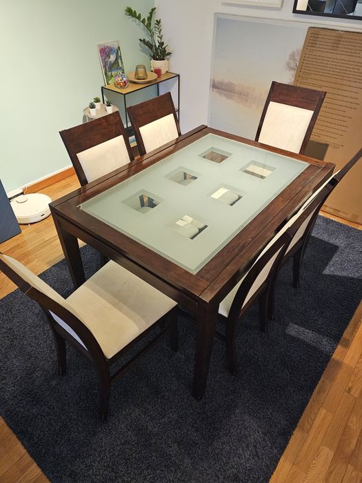 Mesa extensivel com cadeira