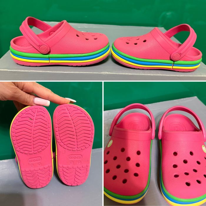 ‼️ крокси Crocs C 7 23 24 р оригінал сандалі босоніжки сандалі шузи аквашузи сланці шльопанці