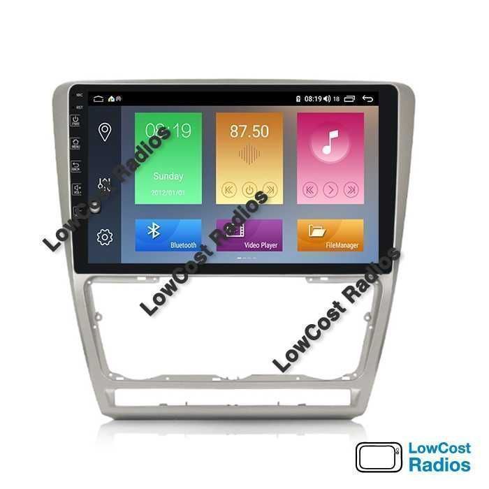 Auto Rádio 10 Polegadas SKODA OCTAVIA 2 | GPS ANDROID BT USB APPS WIFI | CARPLAY • ANDROID AUTO