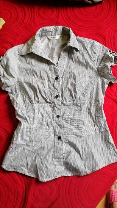 Koszula Damska Letnia Krótki Rękaw 38 Nowa