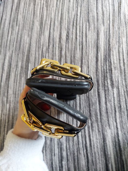 Klapki złoty łańcuch