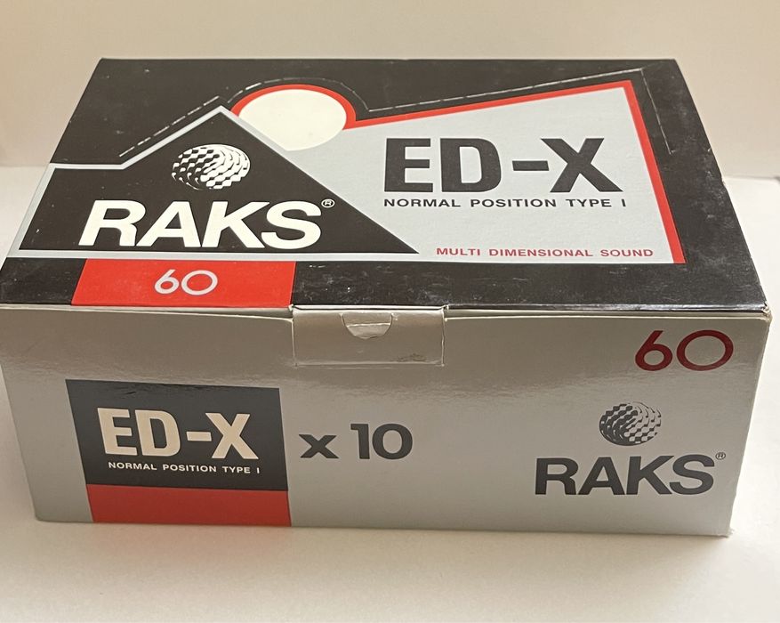 Kaseta magnetofonowa audio RAKS ED-X 60 x 10 sztuk nowe folia