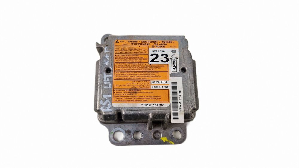 nissan pathfinder r51 moduł sterownik airbag 988205x50a