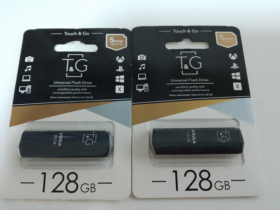 Комплект: Нові швидкісні флешки T&G Vega 121 128GB USB 3.0 (2 шт)