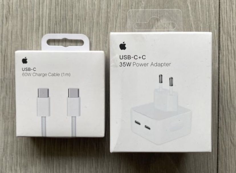 Ładowarka Apple 35W 2x USB-C + Kabel Iphone 15 16 Pro MacBook