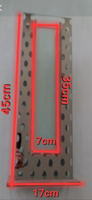 Wazon glamour designerski lustrzany Lux wysokość 45cm Made in U.S.A