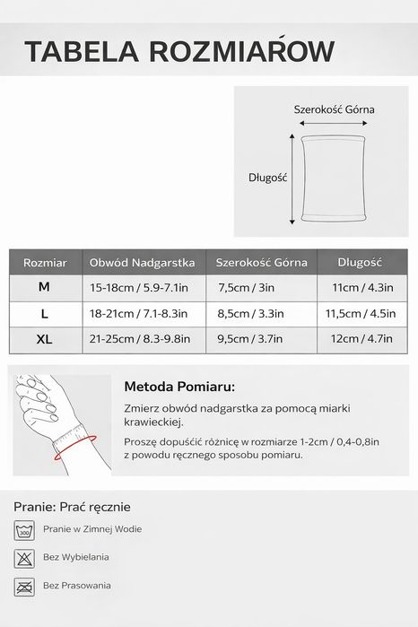 Stabilizator nadgarstka elastyczna opaska nadgarstek ściągacz orteza L
