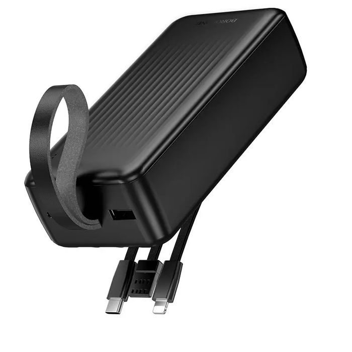 Павербанк 30000 mAh повербанк 30000 з кабелями BOROFONE BJ79B повер банк для роутера power bank 30000 купить повербанк ОПТ павербанки оптом