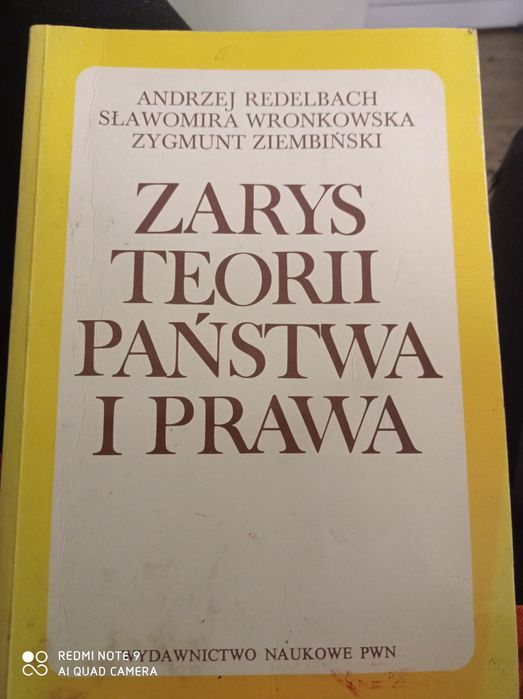 Zarys Teorii państwa i prawa. Andrzej Redel bach, Sławomir Wronkowski
