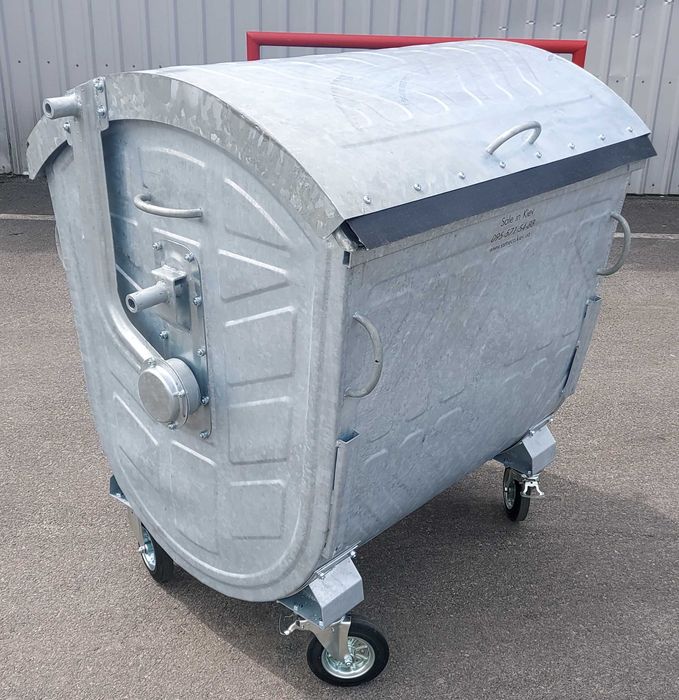 Контейнер для мусора оцинкованный ТБО евроконтейнер мусорный бак 1100