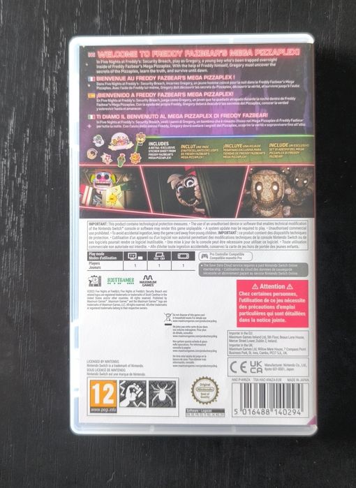 Five nights security breach Nintendo switch