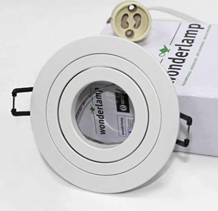 Foco encastrar em metal branco 18 unidades