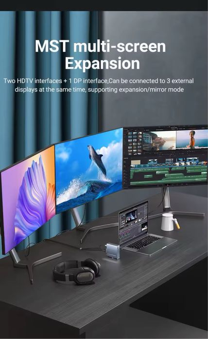 Універсальна USB-C док-станція 15 в 1