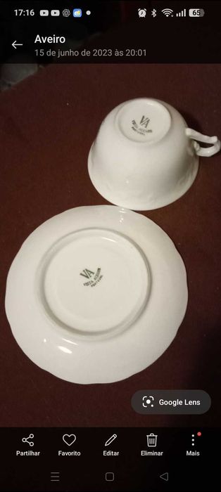 Serviço de  café da Vista Alegre