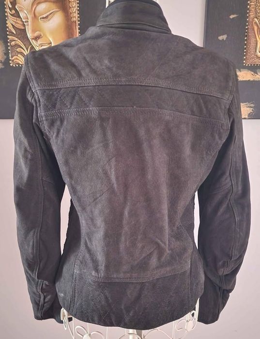 Casaco biker em couro (Casa das Peles)