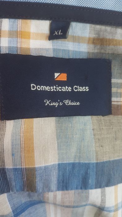 Мужская рубашка DOMESTICATE CLASS XL  коттон 70%+лен 30%