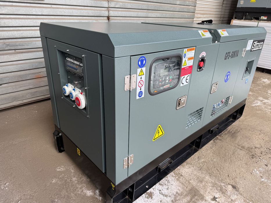 Agregat prądotwórczy SIMON 60 kVA 48 KW ATS/SZR nowy 26.500zł